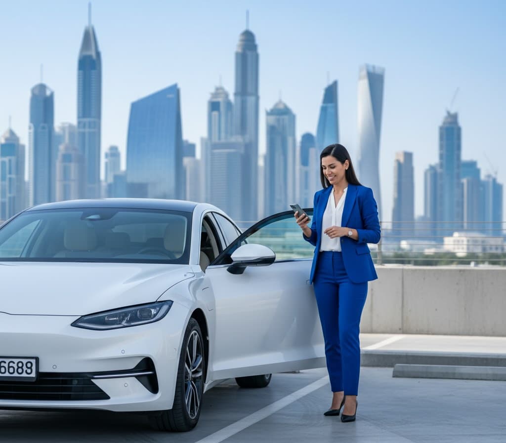 Person finding parking space